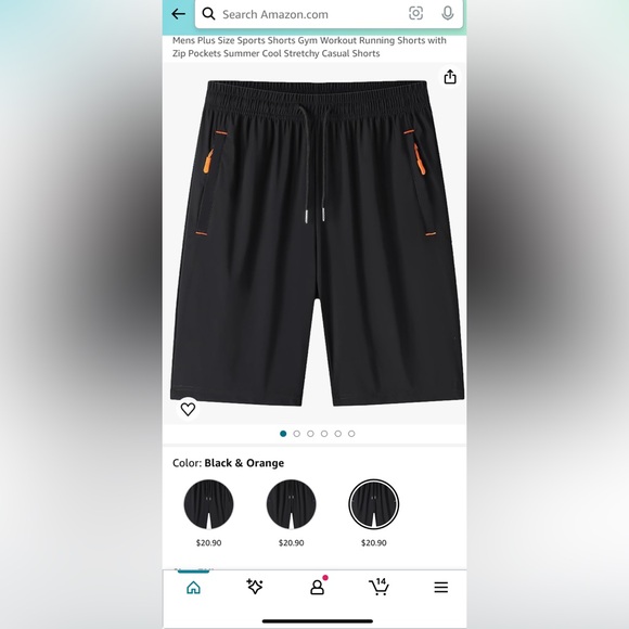 Men’s Quick Dry Drawstring Waist Shorts *NEW* - Picture 6 of 6